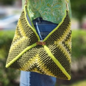 By Butterfly Knit By Lisa, green mixed colors